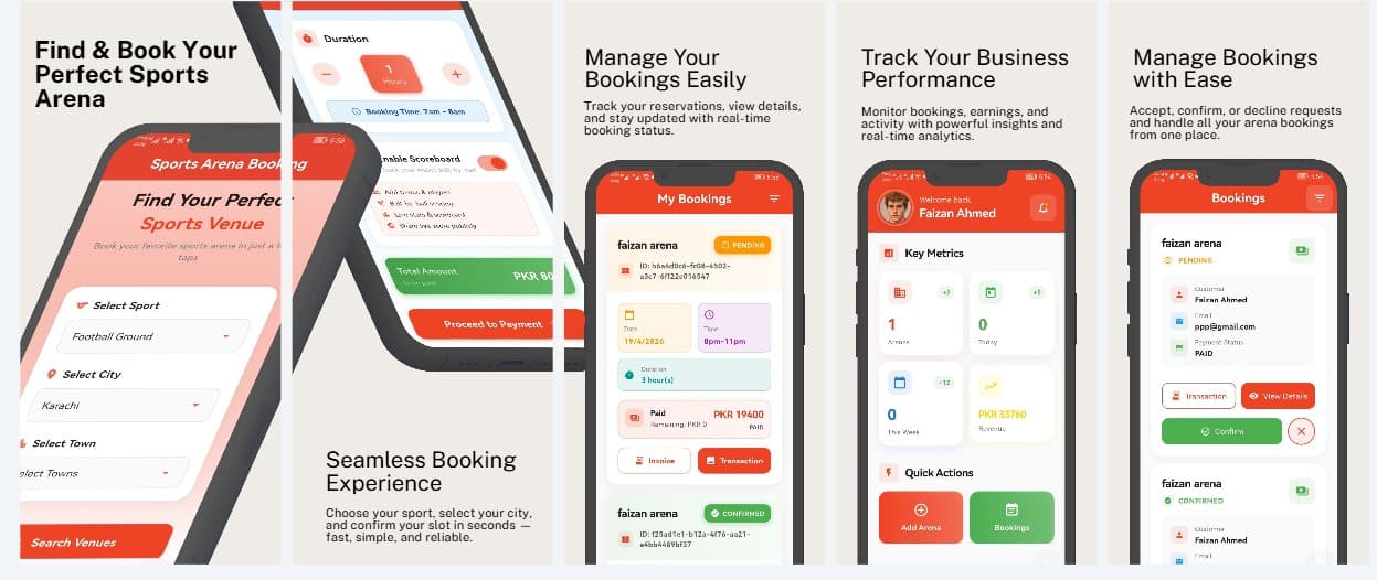 Arena Booking App Preview